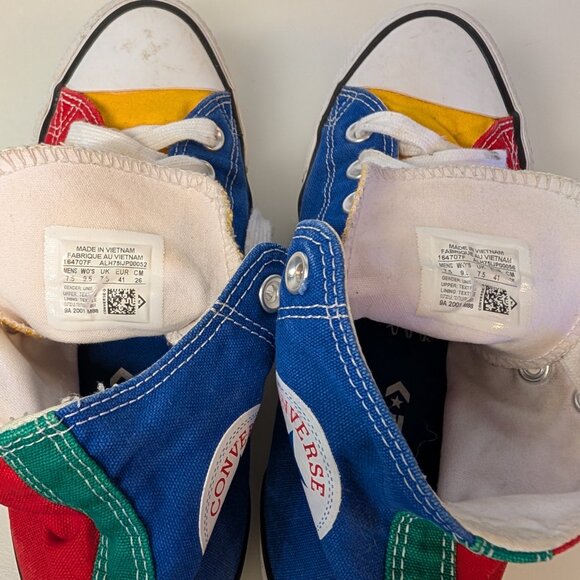 Converse Chuck Taylor All Star High Top Sneakers Multicolor Men 7.5 Women 9.5 - Picture 9 of 12